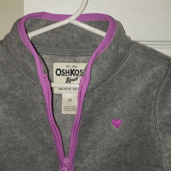 NWT 3T Oshkosh Fleece Zipup - Picture 3 of 3